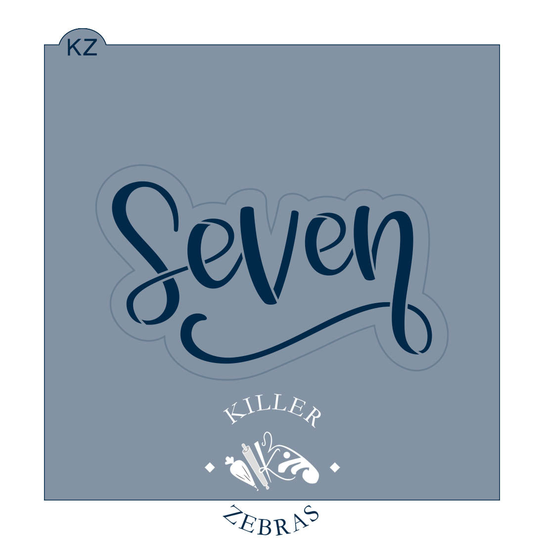 Cookie Cutters Seven – Cookie Cutter &amp; Stencil Set