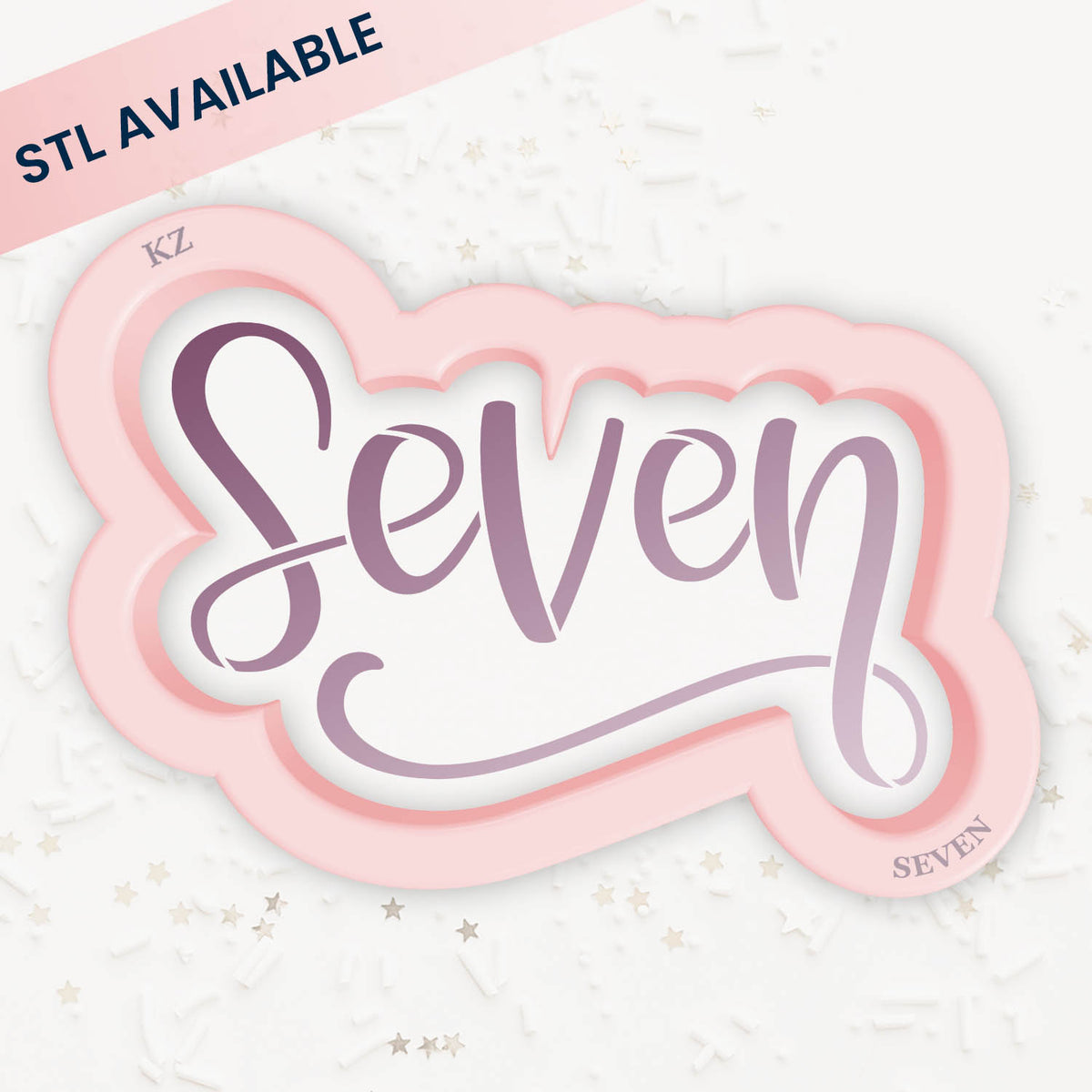 Cookie Cutters Seven – Cookie Cutter &amp; Stencil Set
