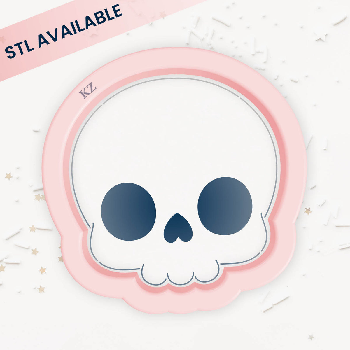 Cookie Cutters Simple Skull – Cookie Cutter &amp; Stencil Set