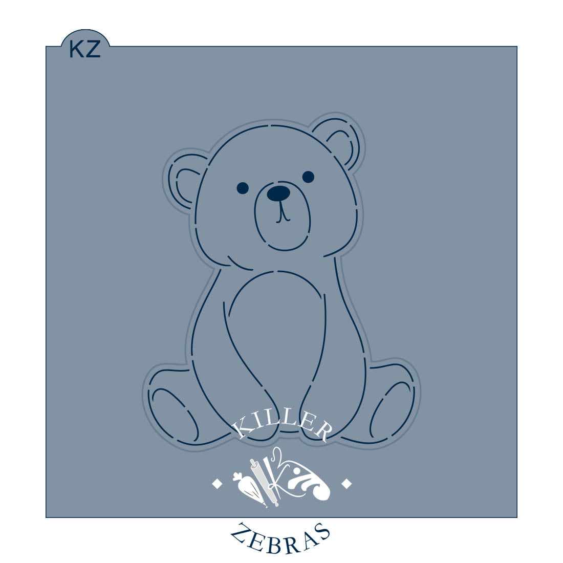 Cookie Cutters Sitting Bear Cutter/Stencil