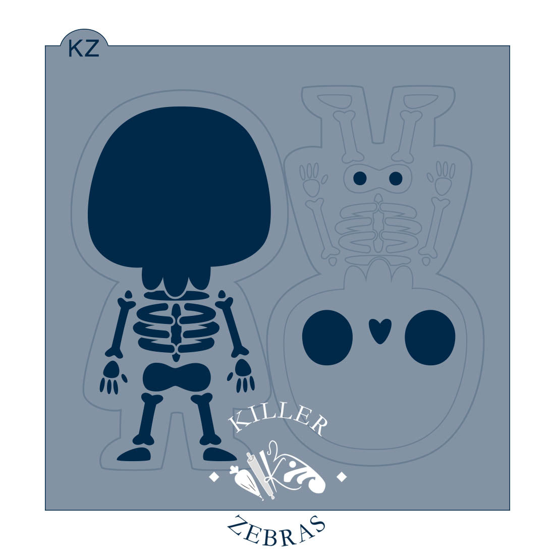 Cookie Cutters Skeleton – Cookie Cutter &amp; Stencil Set