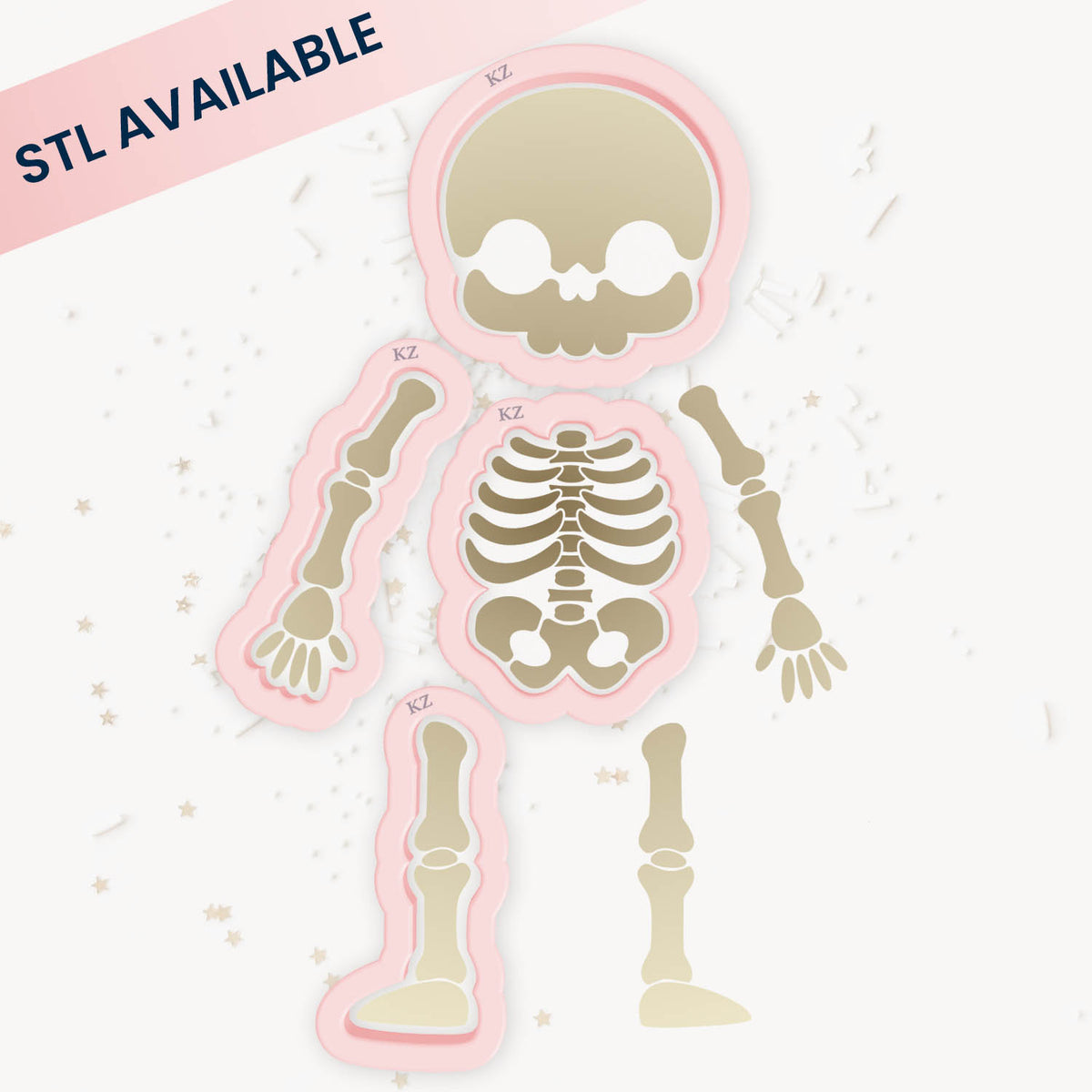 Cookie Cutters Skeleton Set – Cookie Cutter &amp; Stencil Set