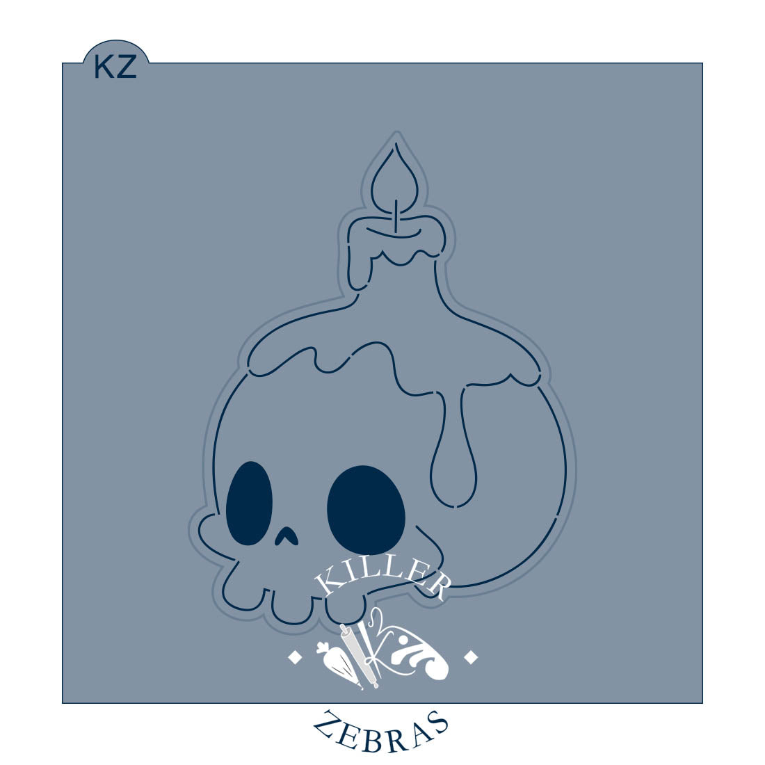 Cookie Cutters Skull Candle – Cookie Cutter &amp; Stencil Set