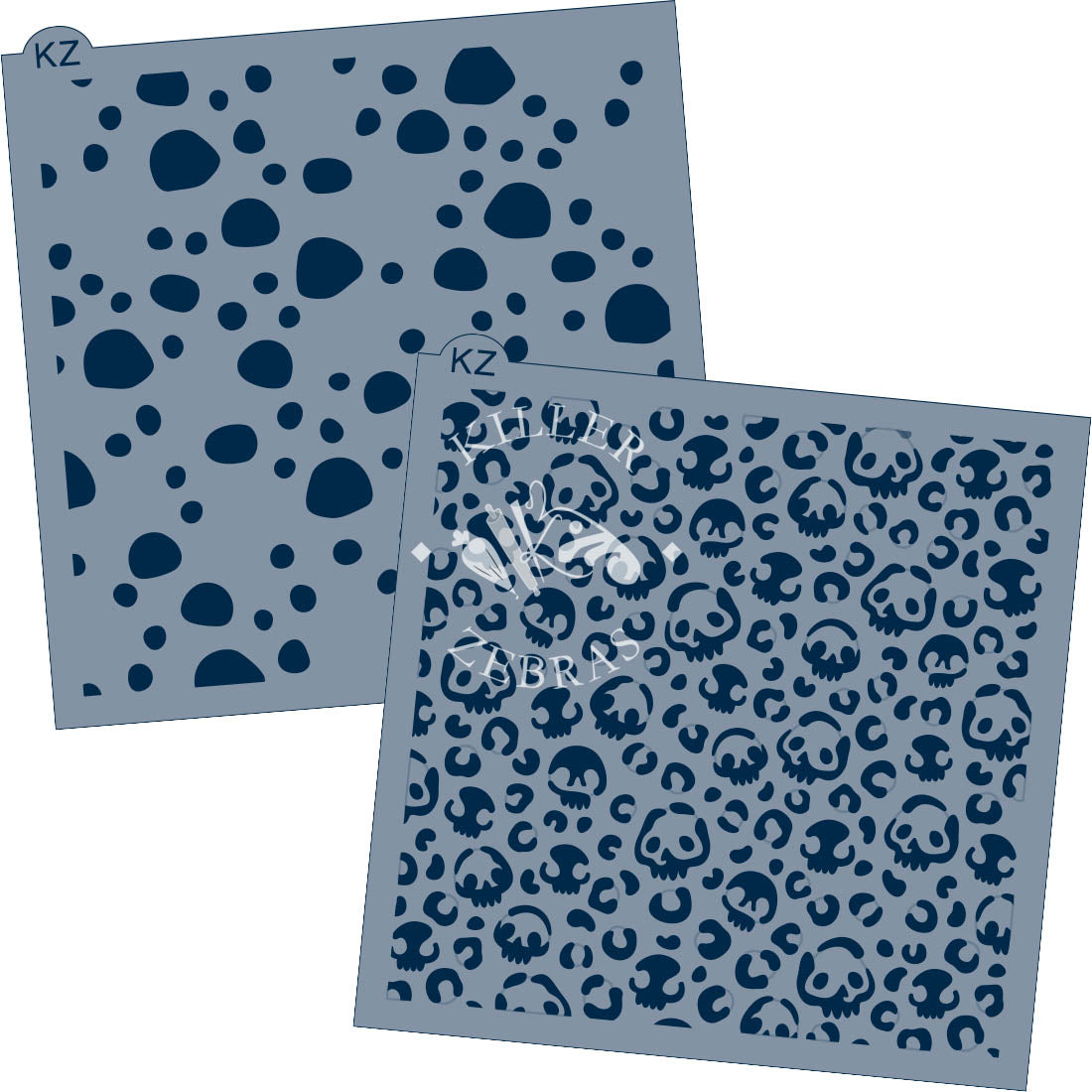 Skull Leopard Print – Layered Cookie Stencil