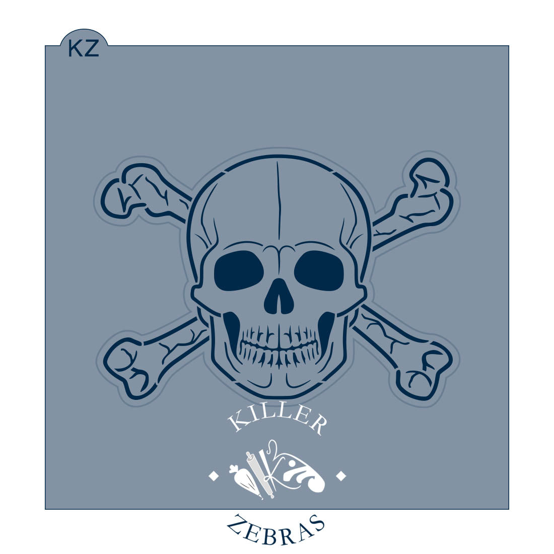 Skull and Cross Bones – Cookie Cutter & Stencil Set