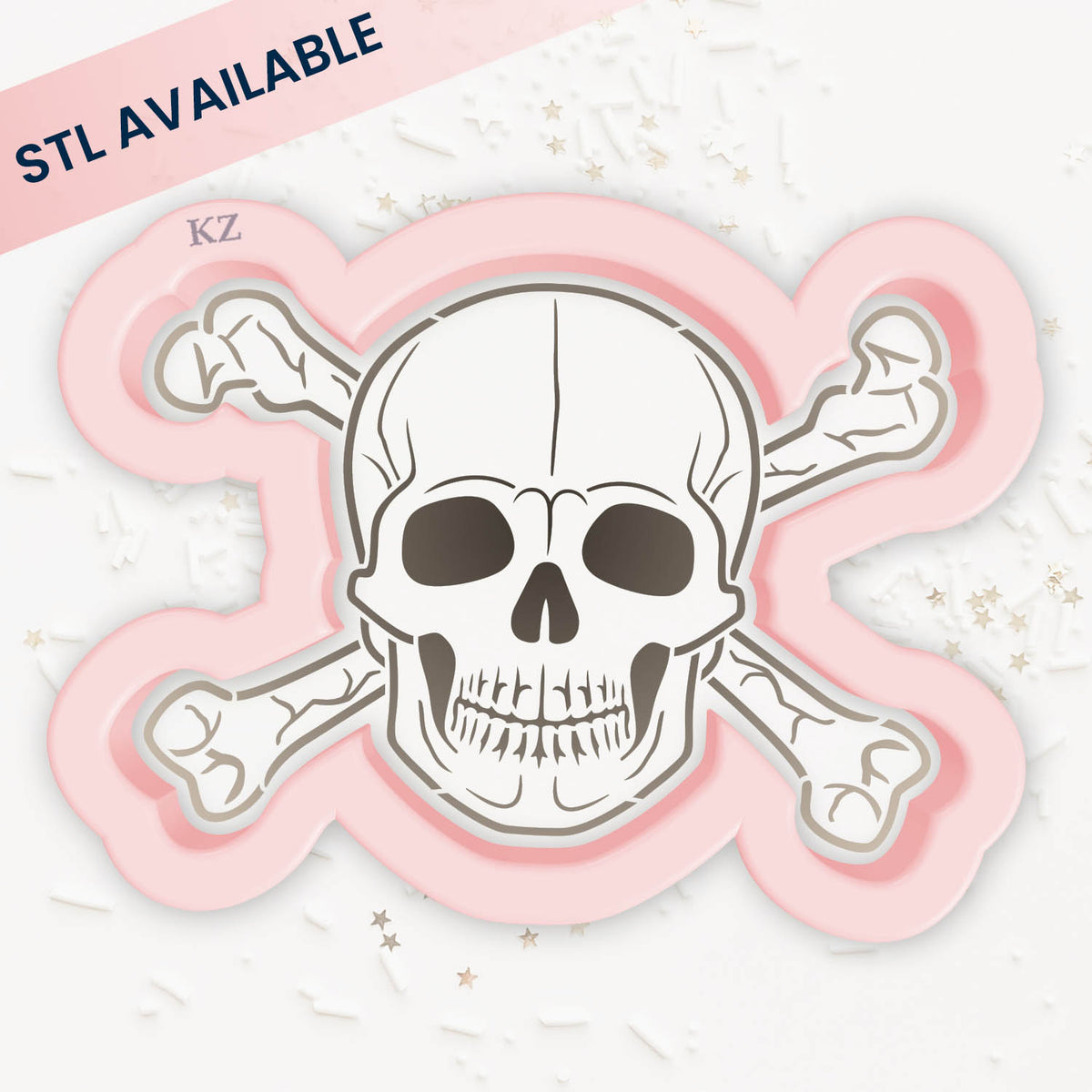 Skull and Cross Bones – Cookie Cutter &amp; Stencil Set