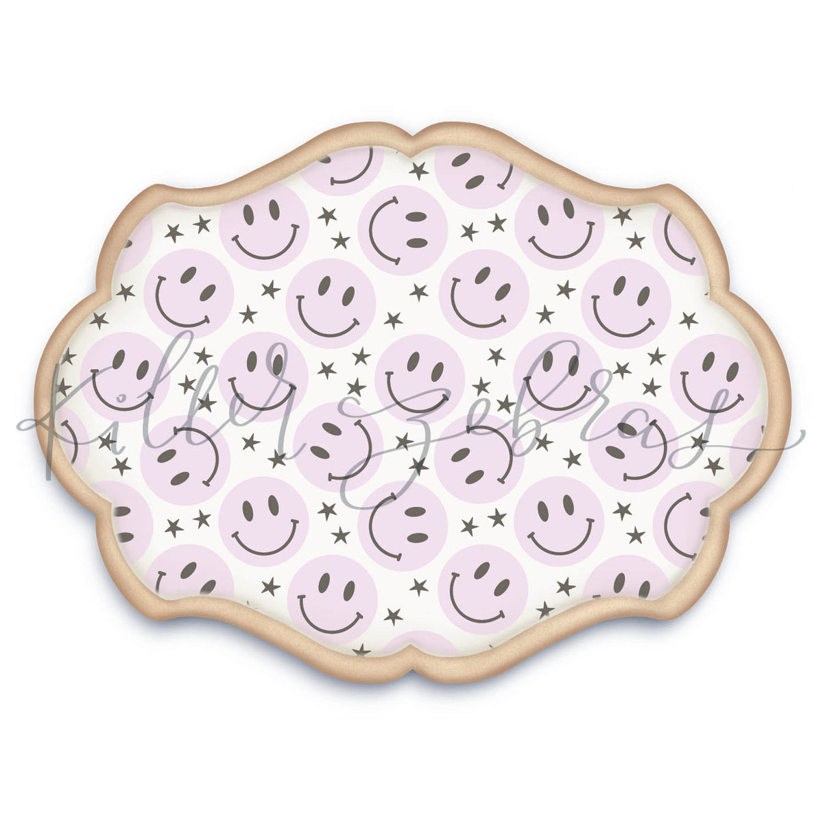 5.5 x 5.5 Stencil Smiley Faces 2 Part Stencil