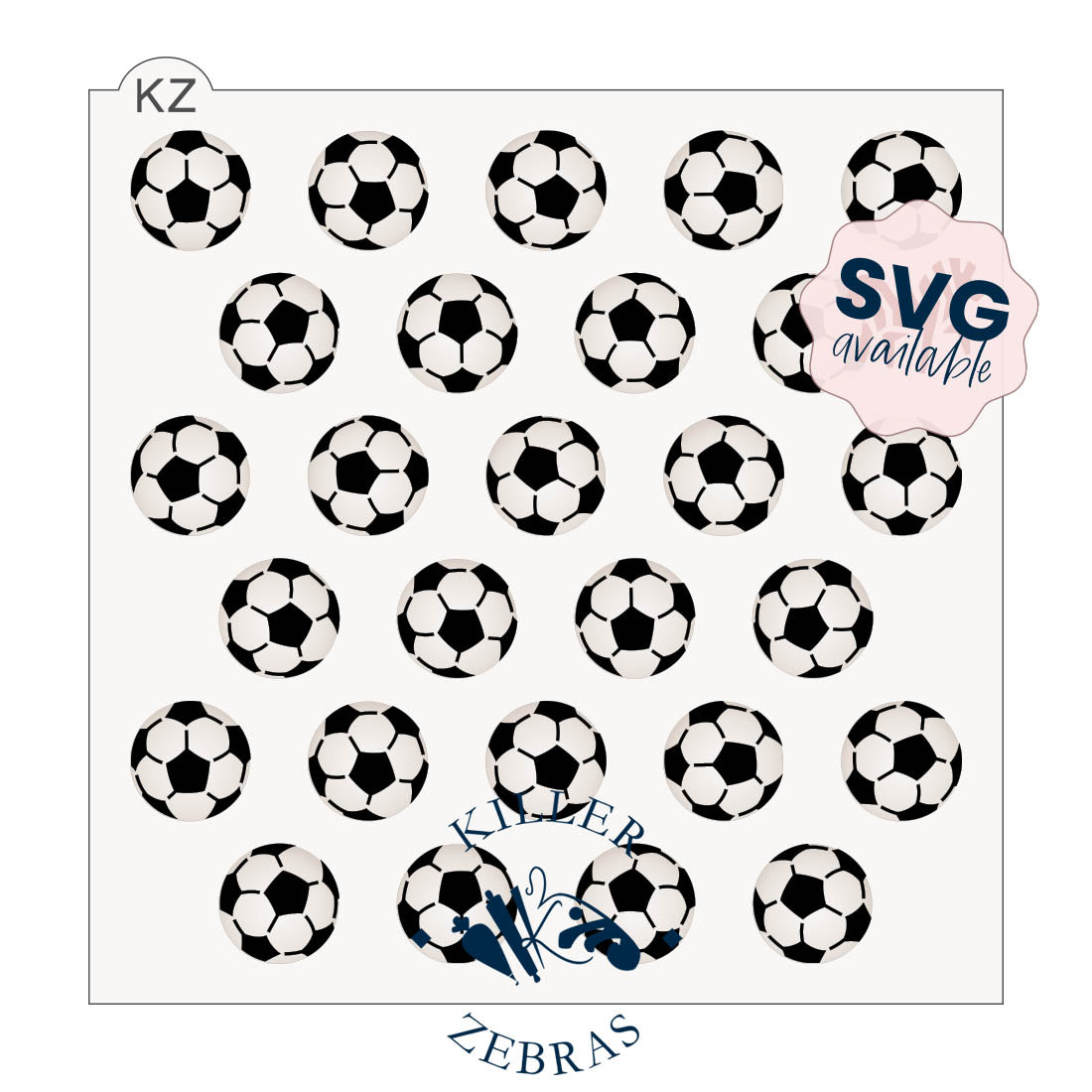 Soccer Balls – Layered Cookie Stencil