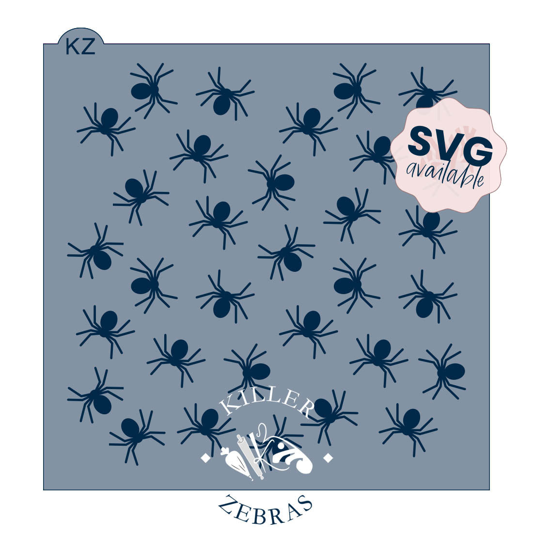 5.5 x 5.5 Stencil Spiders Stencil