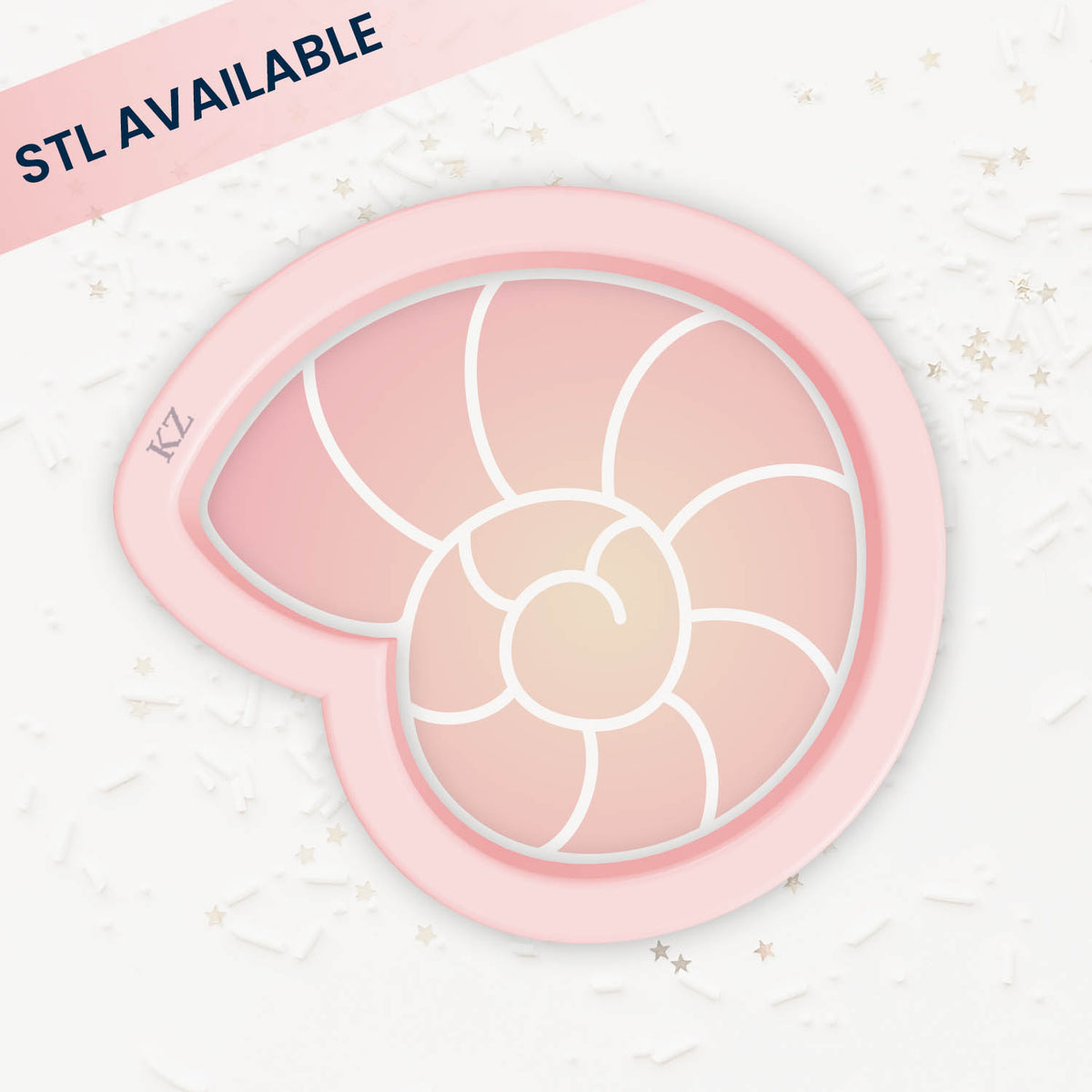 Cookie Cutters Spiral Seashell – Cookie Cutter &amp; Stencil Set