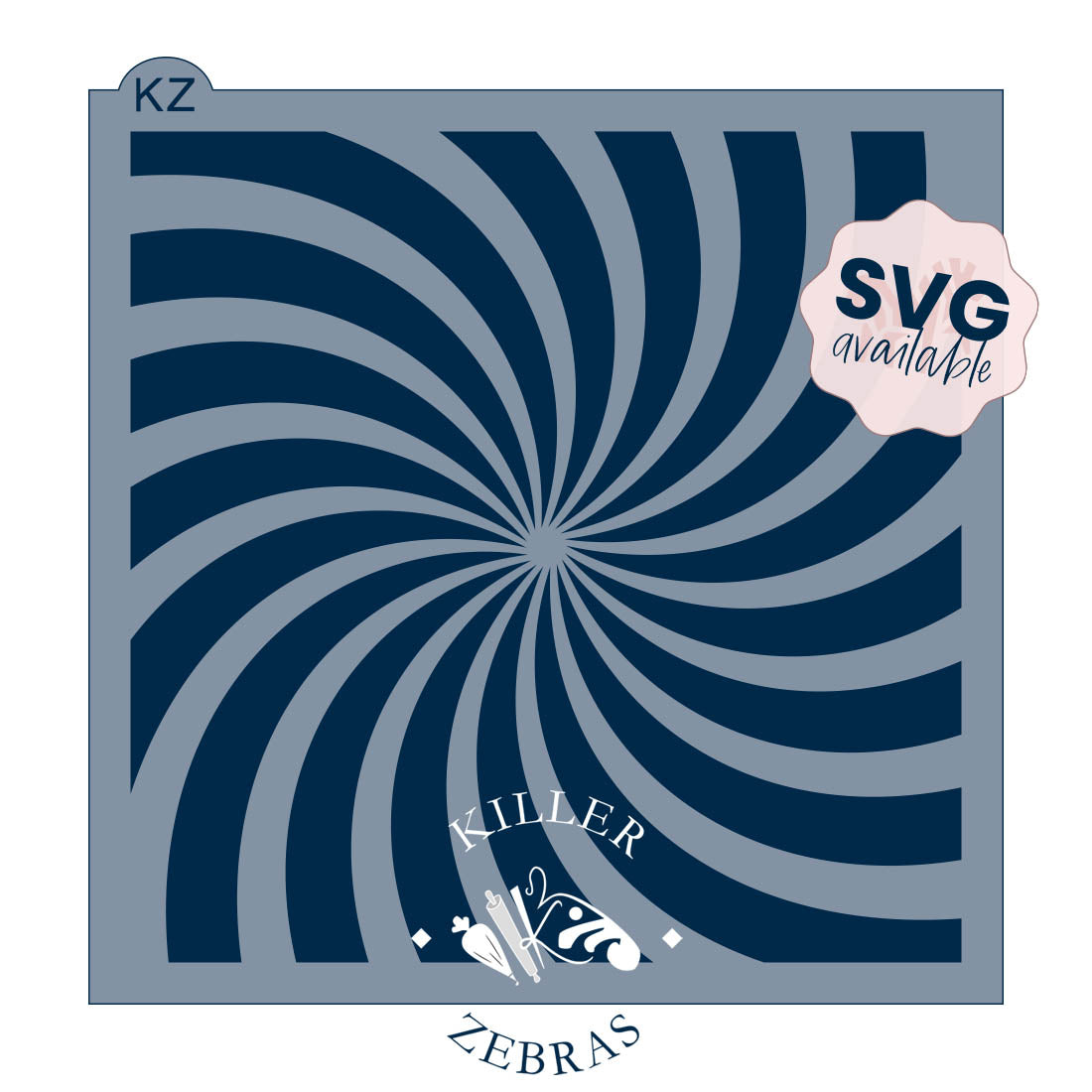 Starburst Swirl – Cookie Stencil