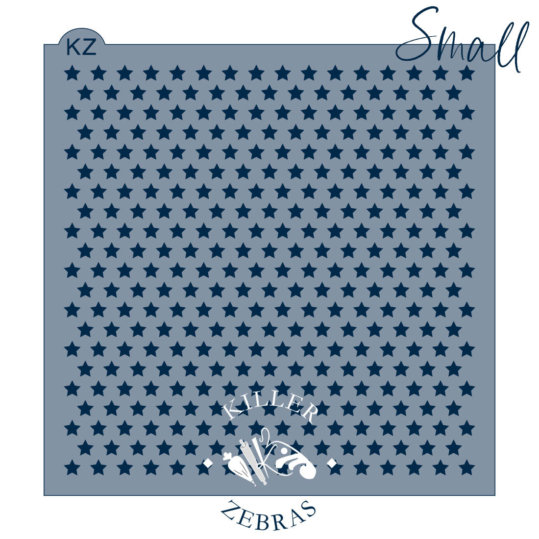 5.5 x 5.5 Stencil Stars Stencil Small