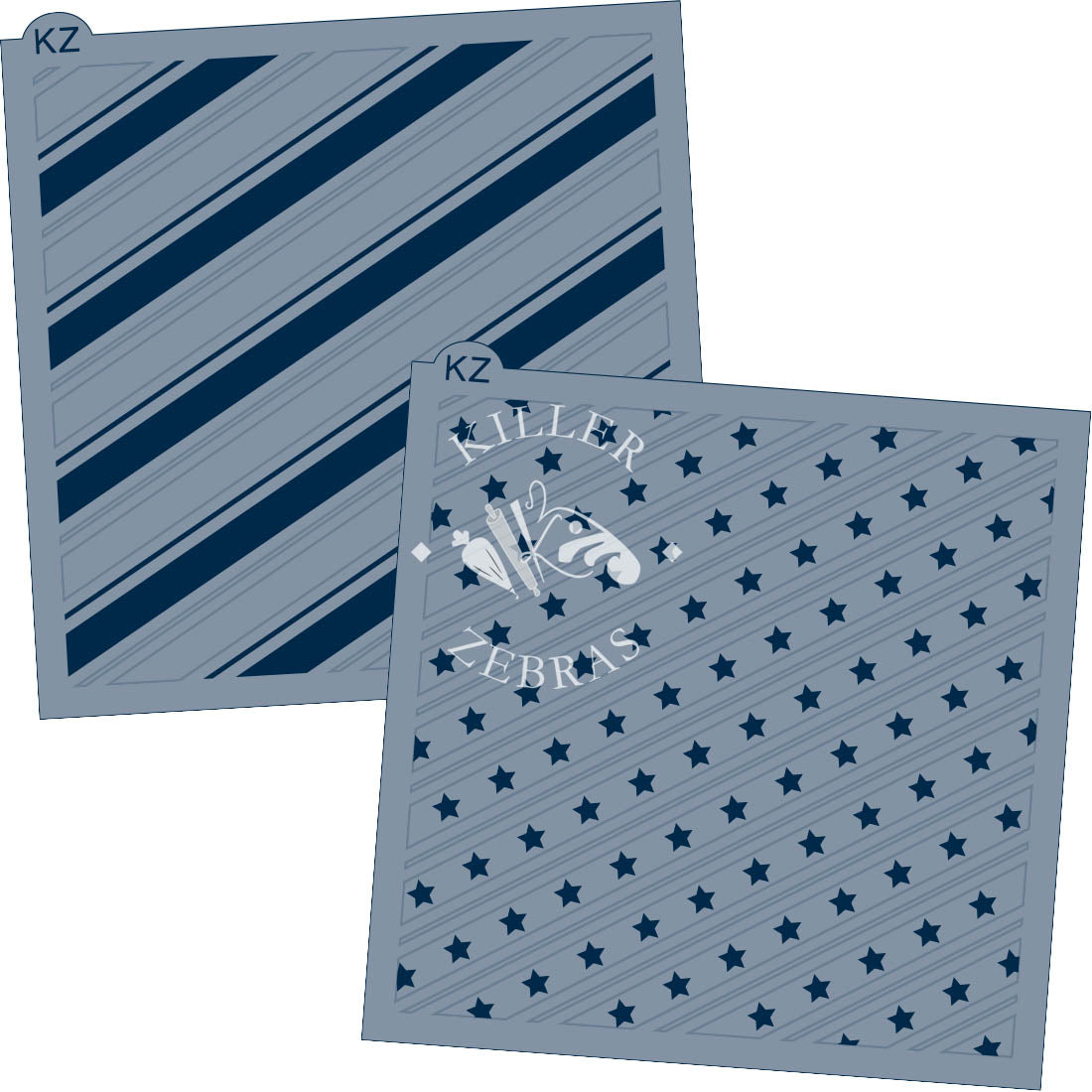 5.5 x 5.5 Stencil Stars and Stripes – Layered Cookie Stencil