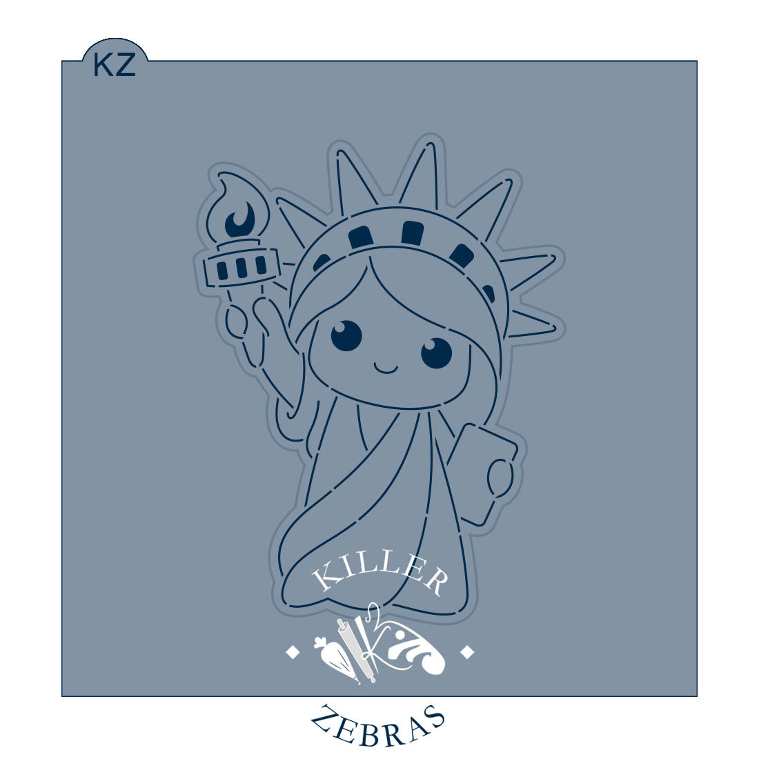 Statue of Liberty Cookie Cutter & Stencil Set | Cookie Decorating Set ...
