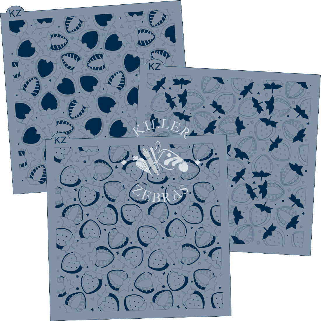 5.5 x 5.5 Stencil Strawberry Fields Forever – Layered Cookie Stencil