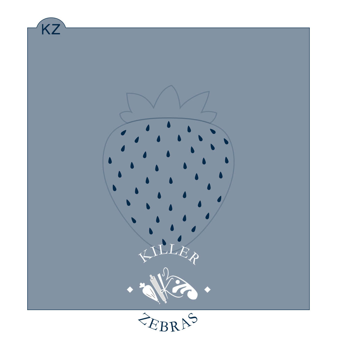 Cookie Cutters Strawberry (Style 1) Cutter/Stencil No Cutter Seed Stencil Only