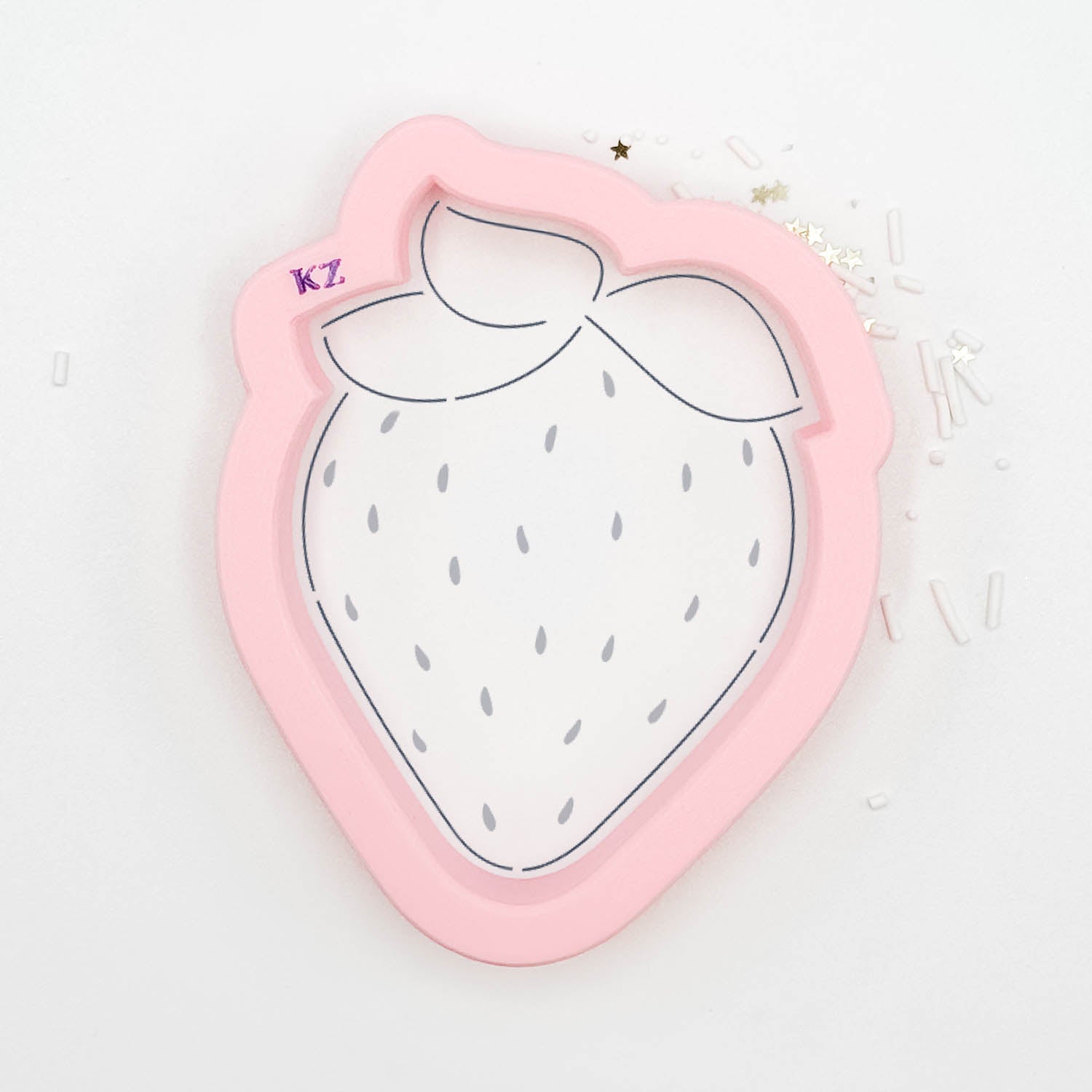 Cookie Cutters Strawberry (Style 2) – Cookie Cutter & Stencil Set