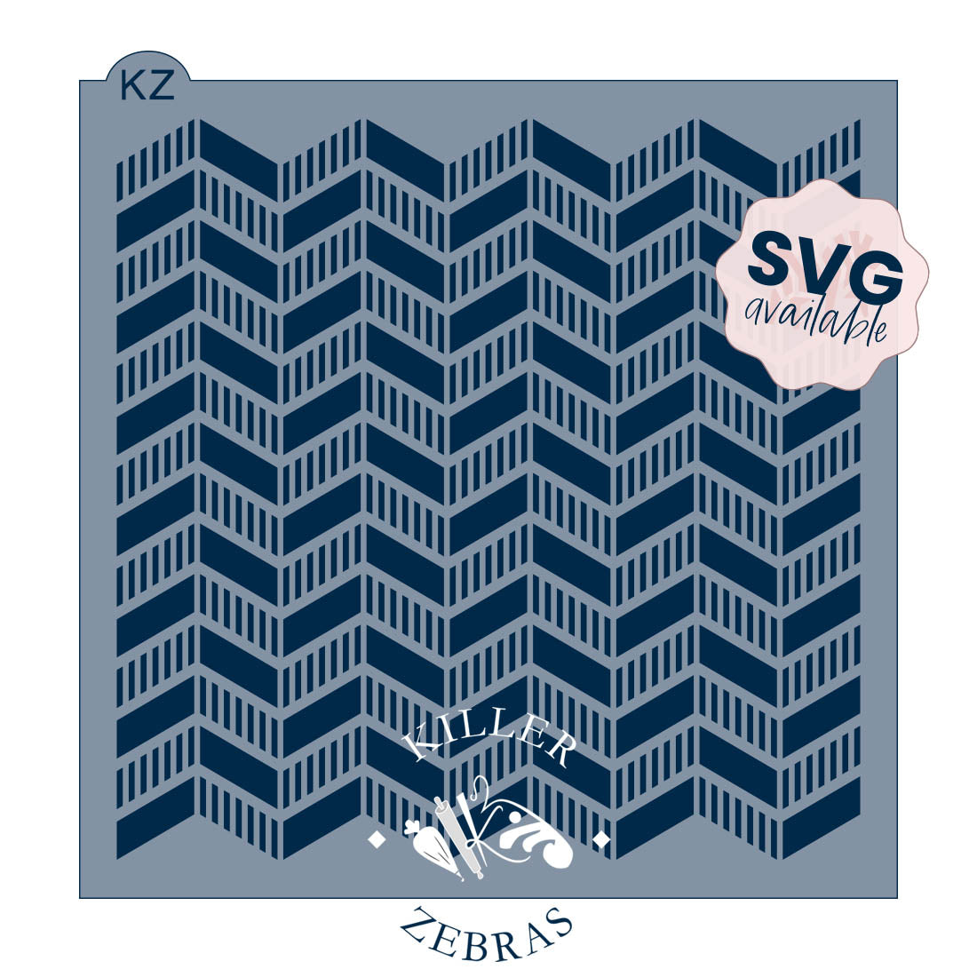 Striped Herringbone – Cookie Stencil