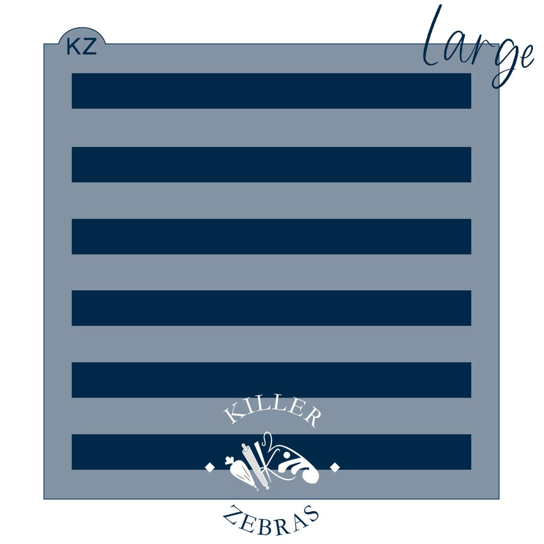 5.5 x 5.5 Stencil Stripes Stencil Large