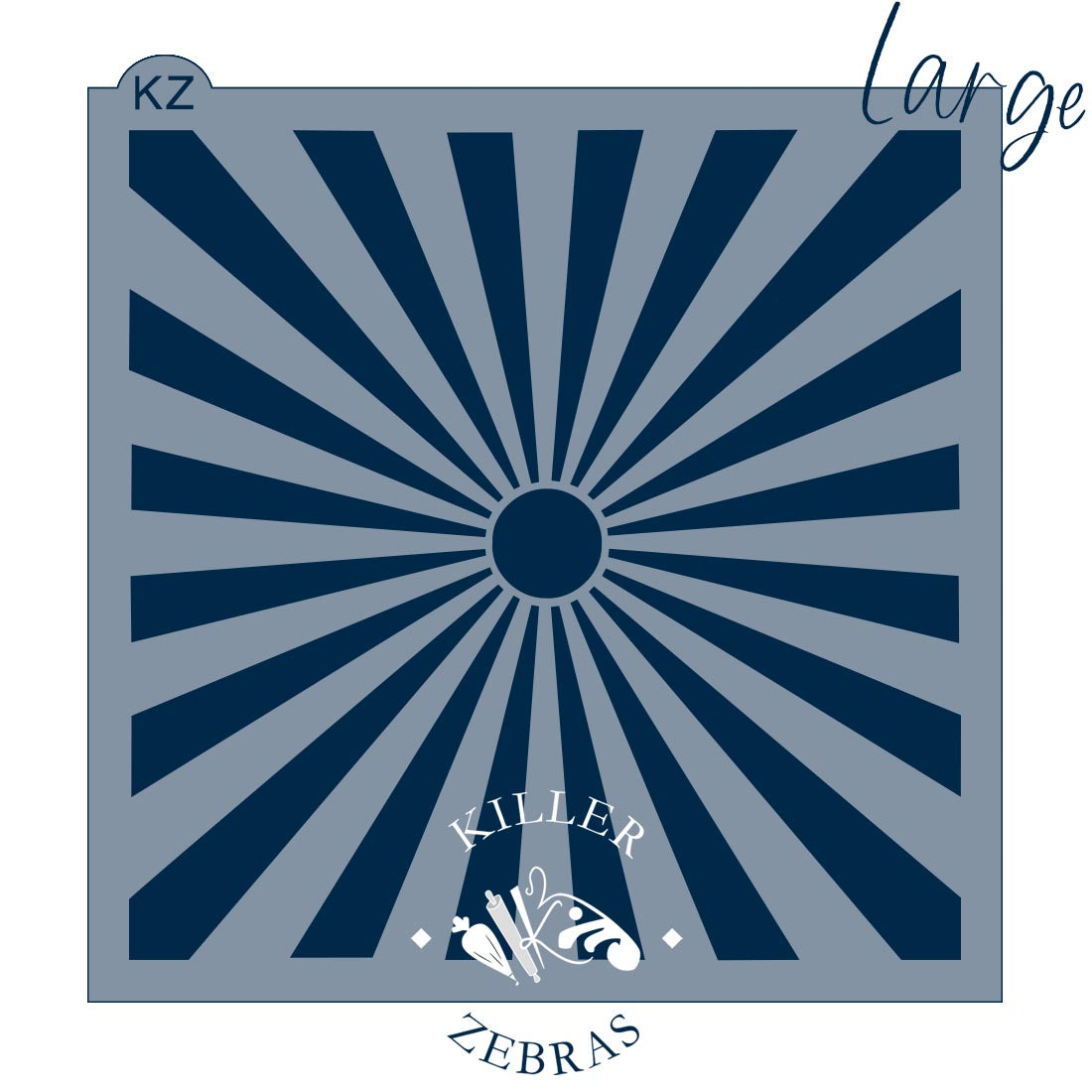 5.5 x 5.5 Stencil Sunburst Stencil Large