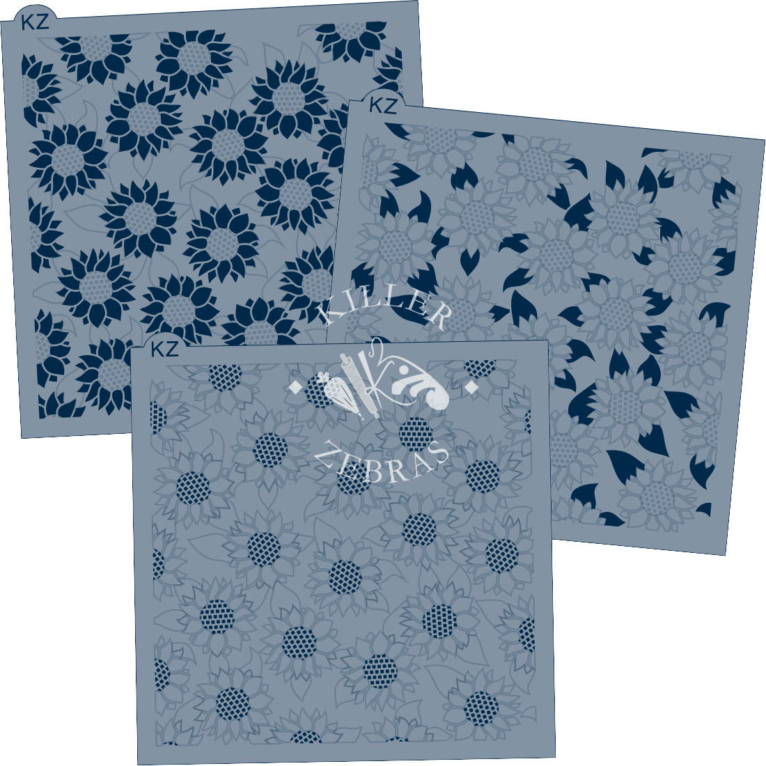 5.5 x 5.5 Stencil Sunflowers – Layered Cookie Stencil