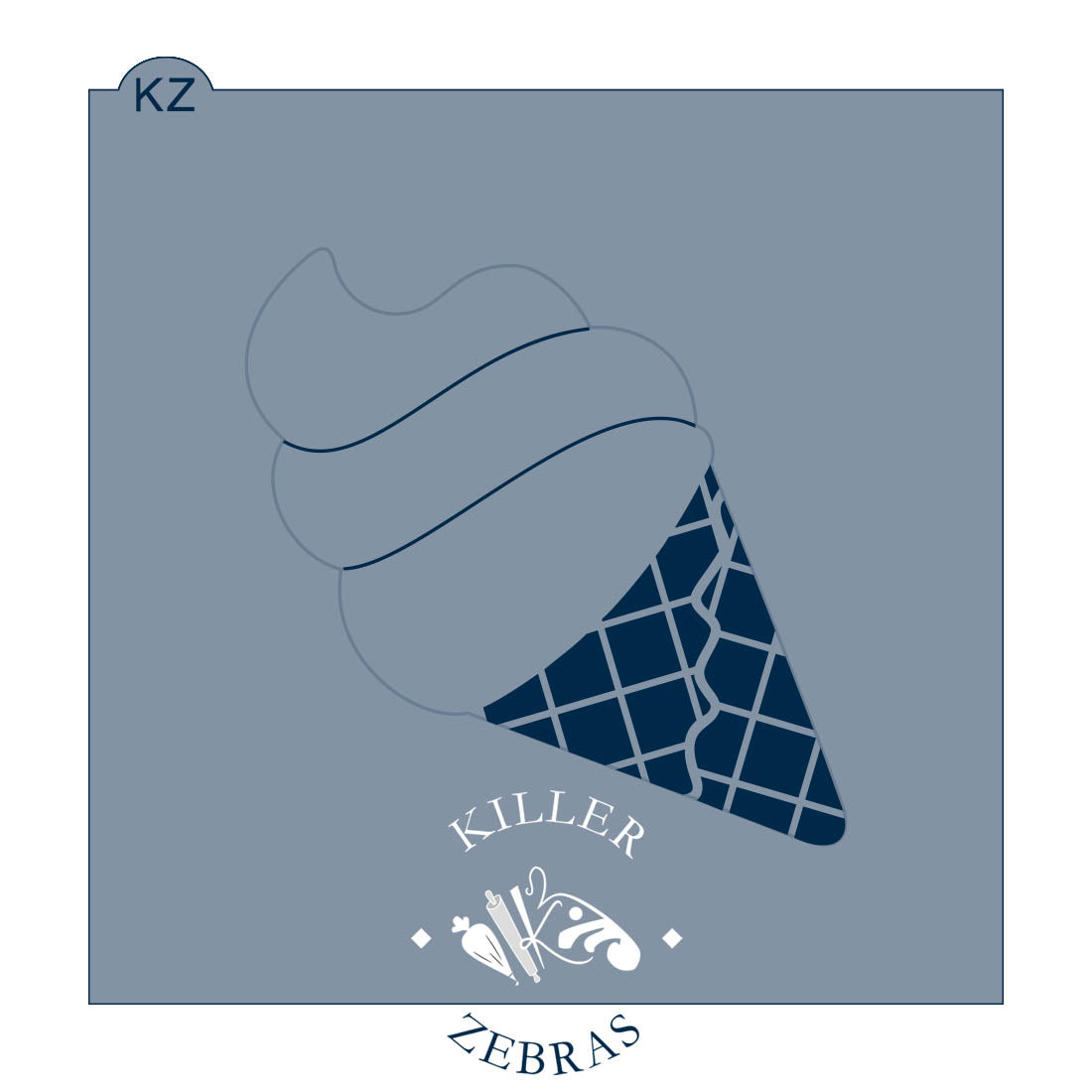 Cookie Cutters Swirled Ice Cream Cutter/Stencil