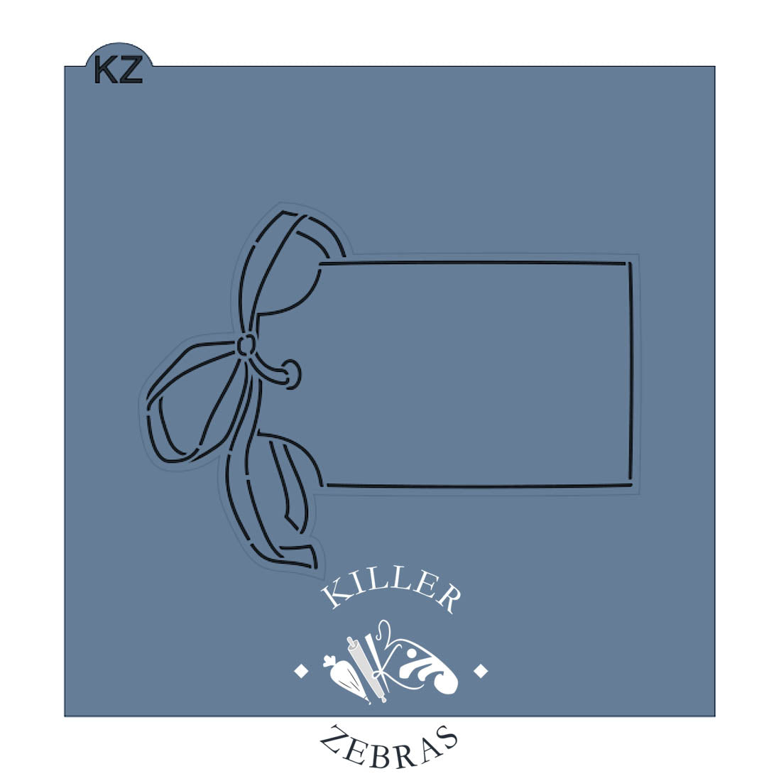 Cookie Cutters Tag with Bow Cutter/Stencil