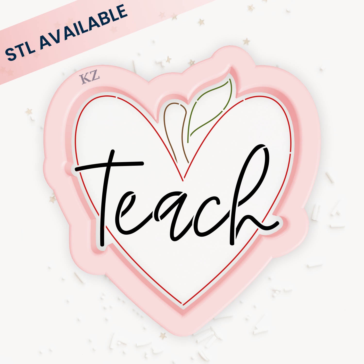Cookie Cutters Teach Heart Cutter/Stencil