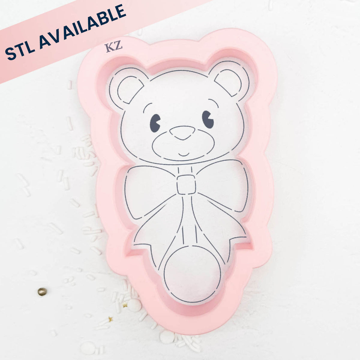 Cookie Cutters Teddy Bear Rattle Cutter/Stencil