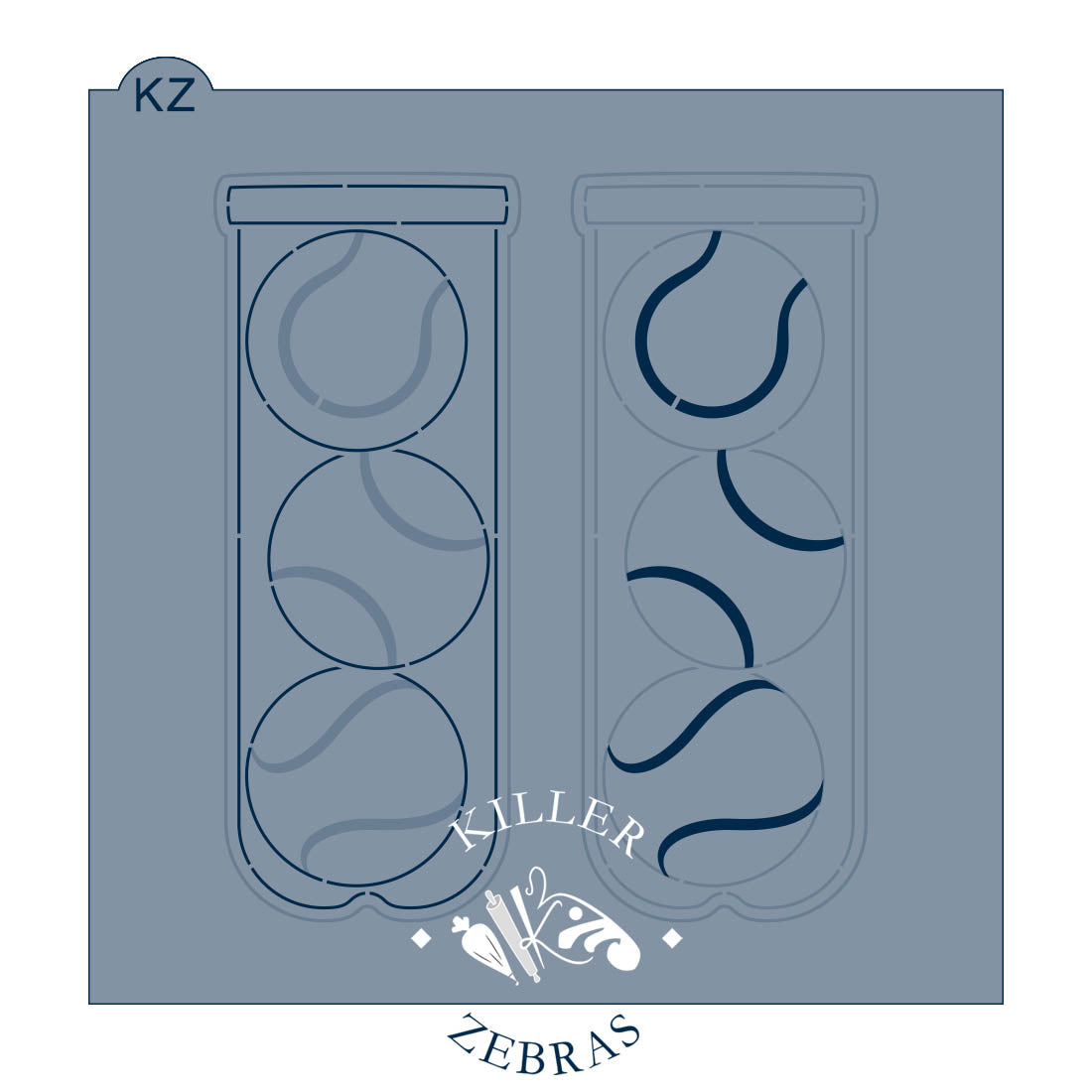 Tennis Ball Cannister – Cookie Cutter &amp; Stencil Set