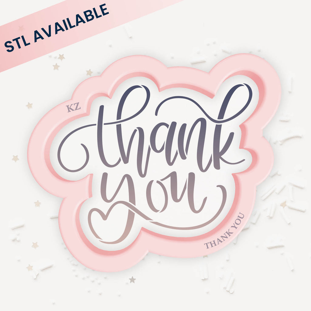 thank you♡ ThankYou3stlLetteredCookieCutt