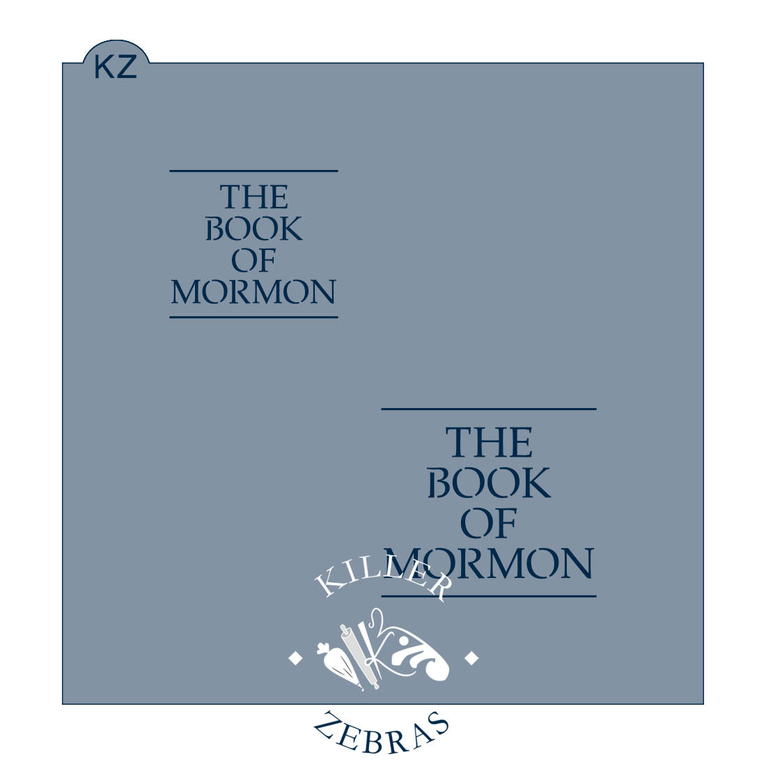 5.5 x 5.5 Stencil The Book of Mormon Stencil