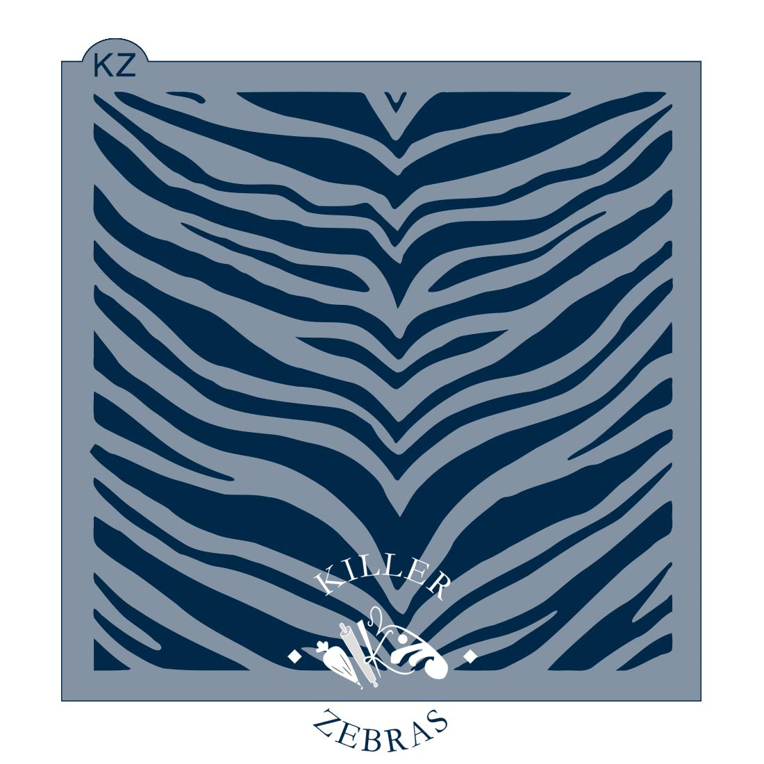 5.5 x 5.5 Stencil Tiger Stripes Stencil