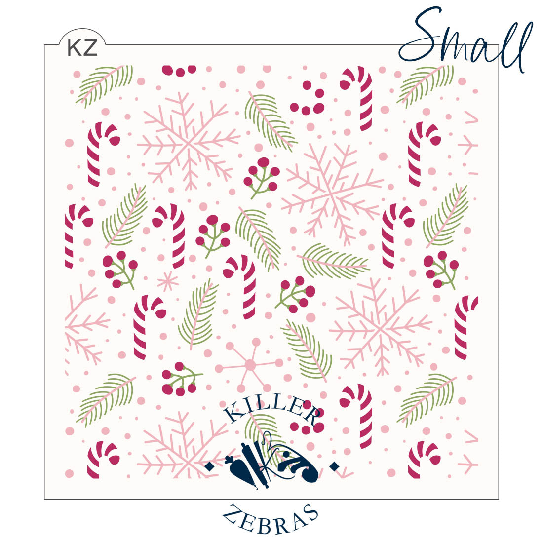 5.5 x 5.5 Stencil &#39;Tis the Season 3 Part Stencil