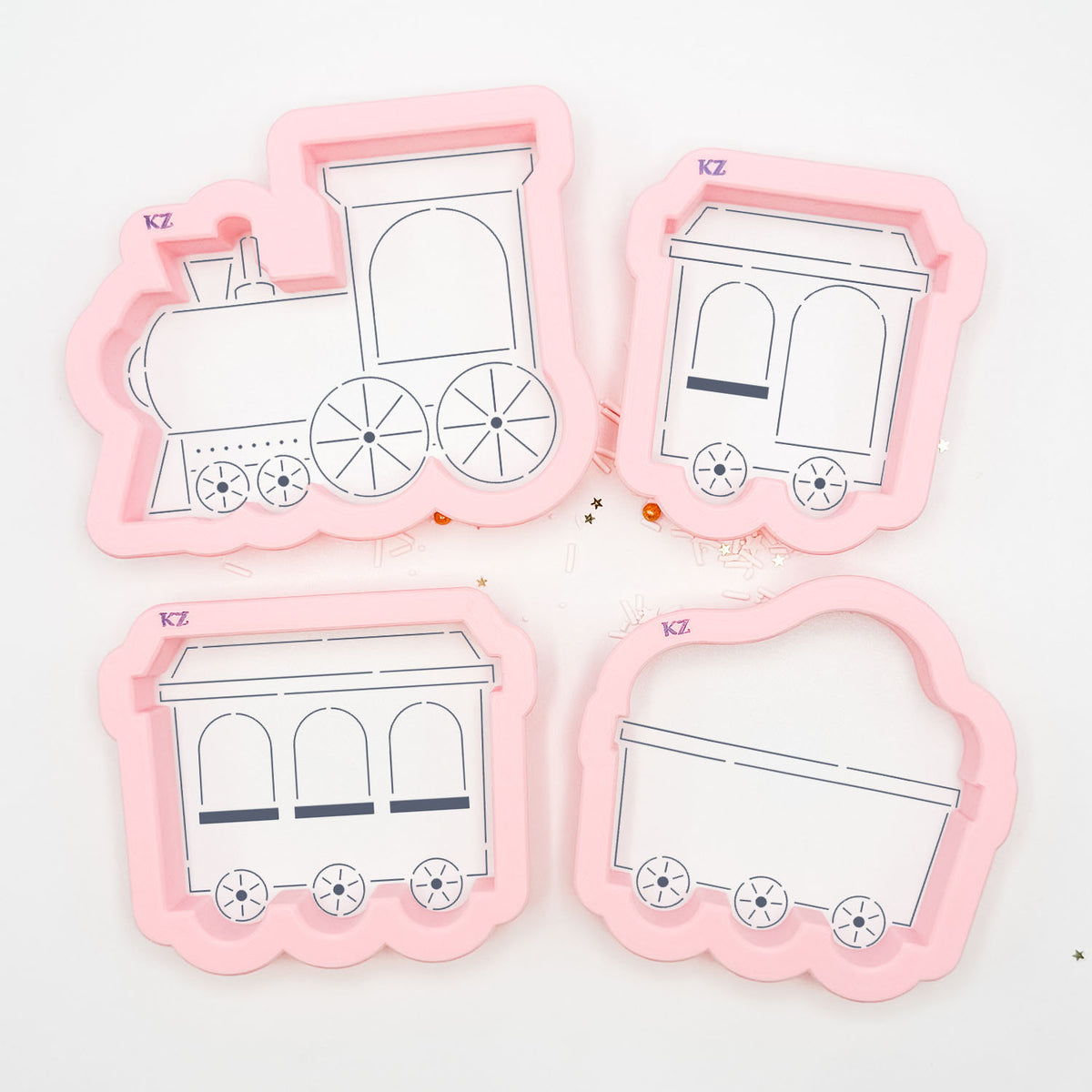 Cookie Cutters Train Cutter/Stencil Set of 4 Set of 4