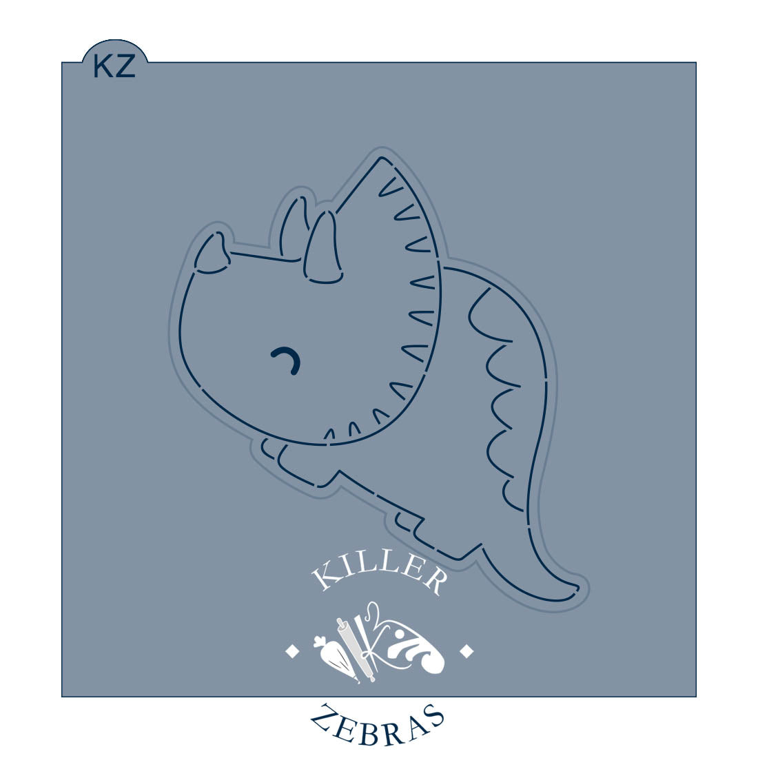 Cookie Cutters Triceratops – Cookie Cutter & Stencil Set