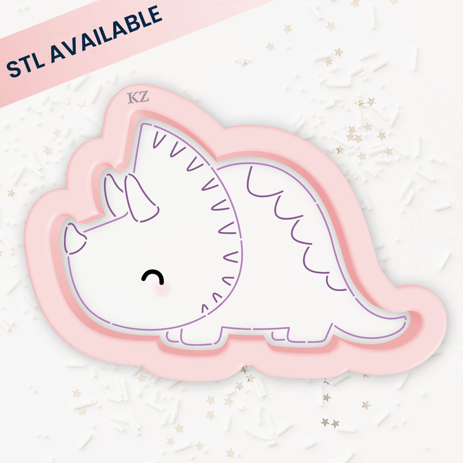 Cookie Cutters Triceratops – Cookie Cutter & Stencil Set