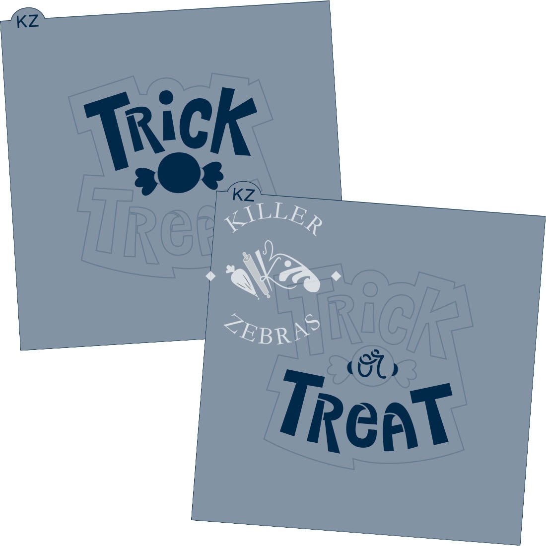 Trick or Treat (Style 2) – Cookie Cutter & Stencil Set
