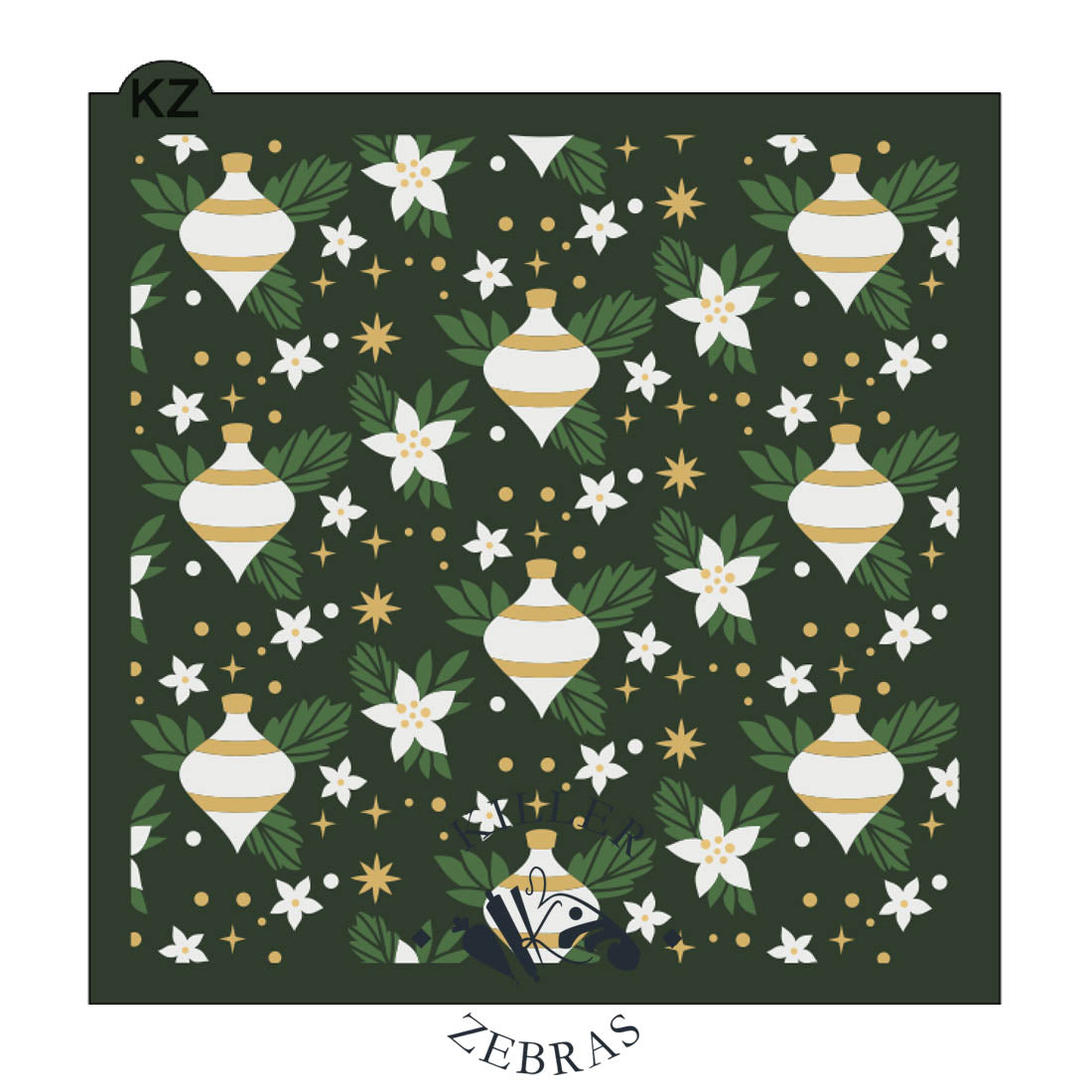 5.5 x 5.5 Stencil Trim the Tree 3 Part Stencil