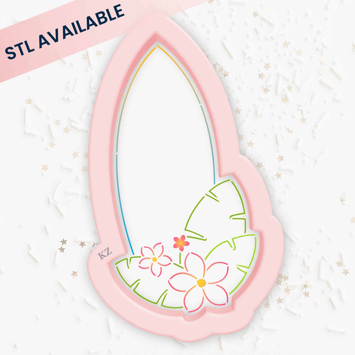 Cookie Cutters Tropical Surfboard – Cookie Cutter & Stencil Set