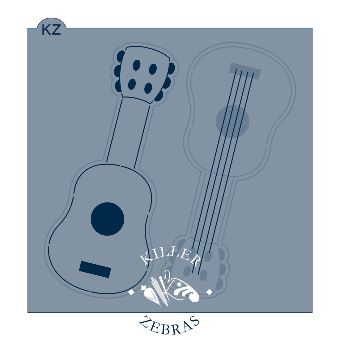 Cookie Cutters Ukulele – Cookie Cutter & Stencil Set