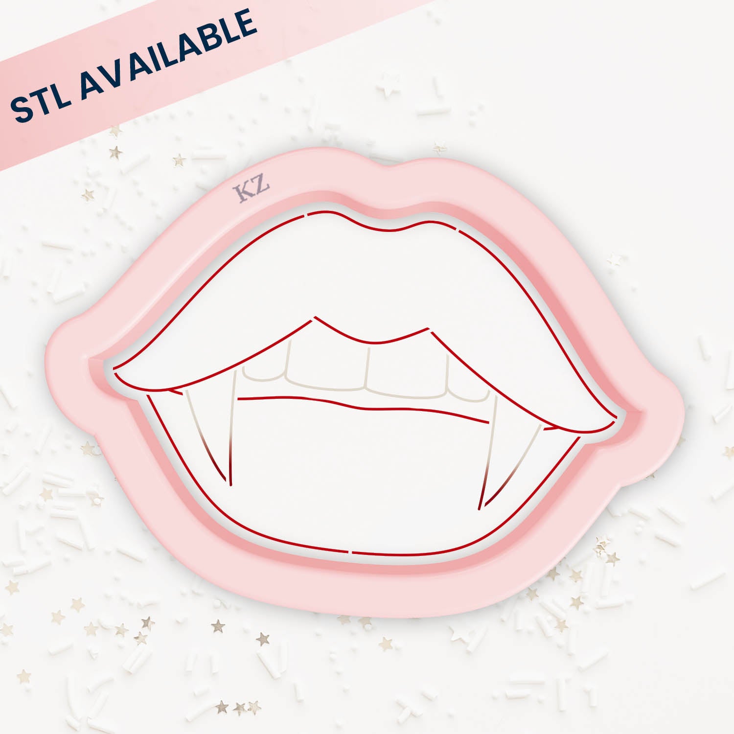 Vampire Lips – Cookie Cutter & Stencil Set