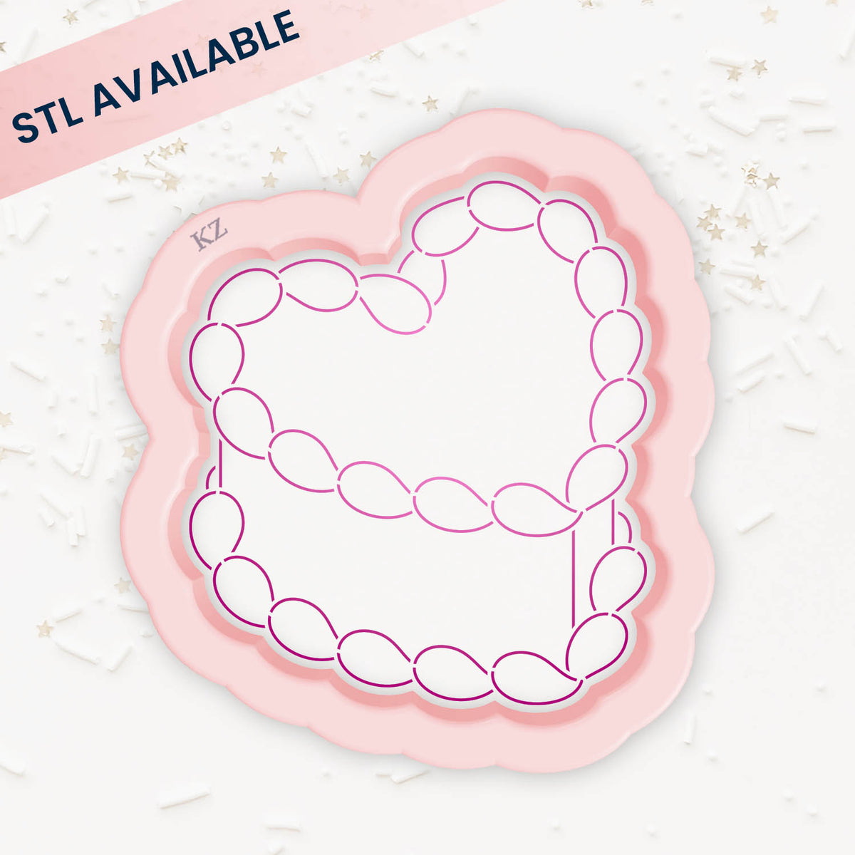 Cookie Cutters Vintage Heart Cake Cutter/Stencil