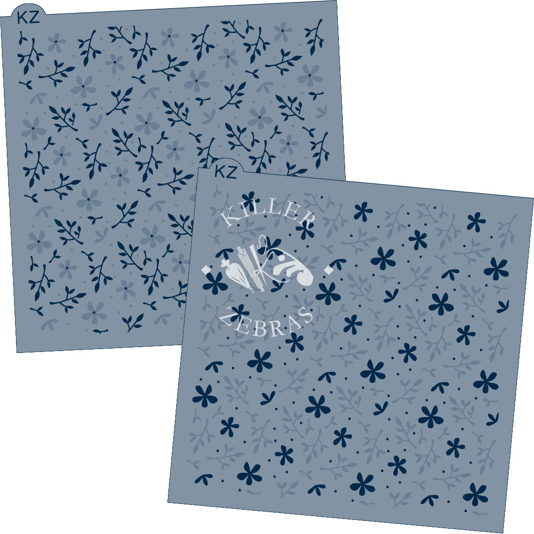 5.5 x 5.5 Stencil Violets – Layered Cookie Stencil