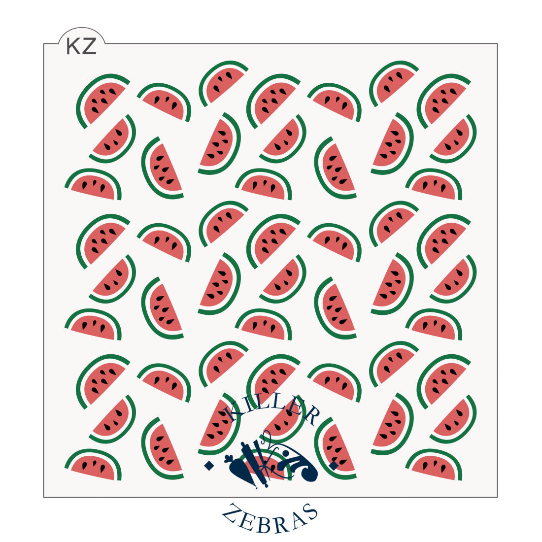 5.5 x 5.5 Stencil Watermelon 3 Part Stencil