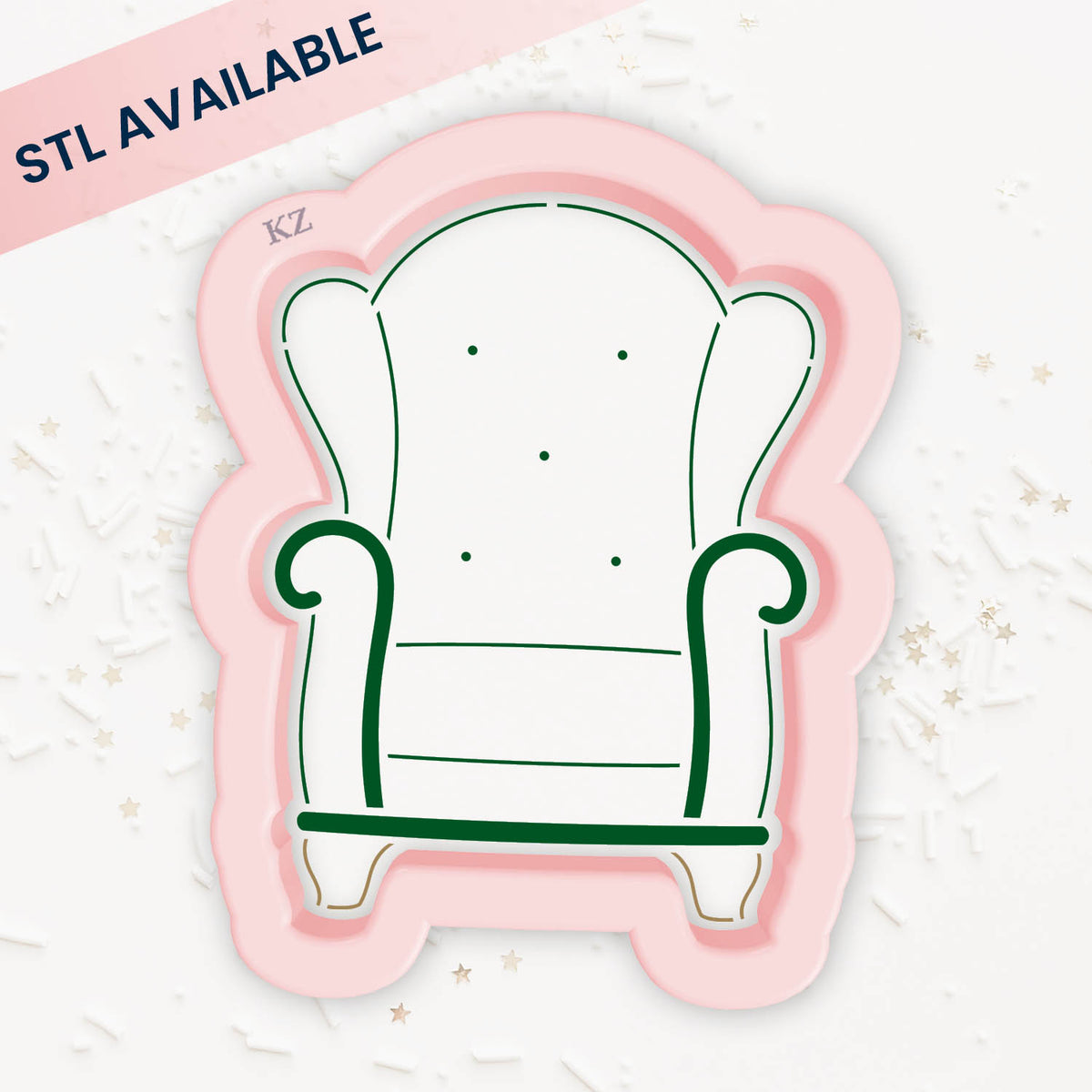 Cookie Cutters Wingback Chair – Cookie Cutter &amp; Stencil Set