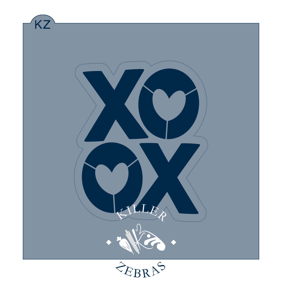 Cookie Cutters XOXO (Style 2) Lettered Cutter/Stencil