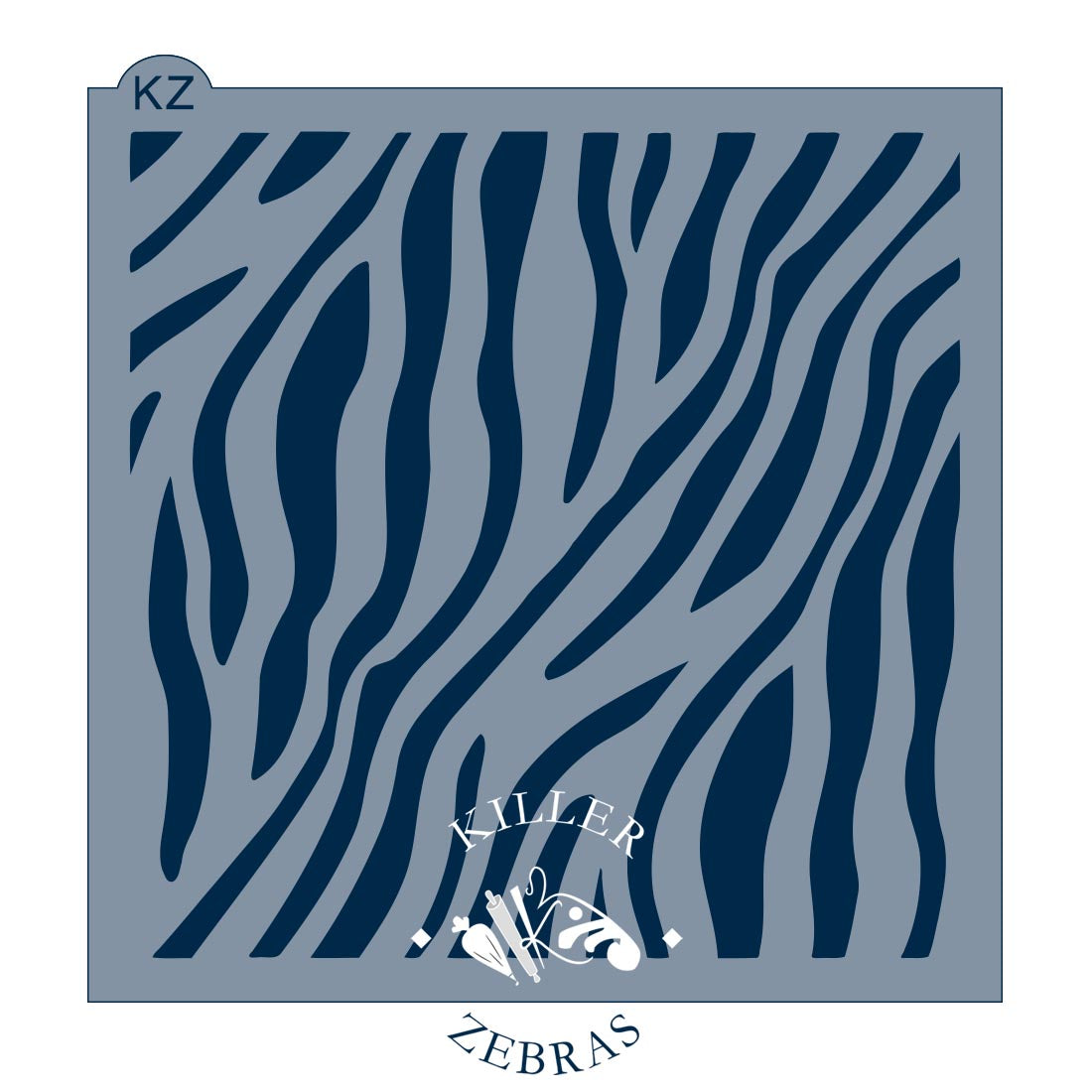 5.5 x 5.5 Stencil Zebra Stripes Stencil