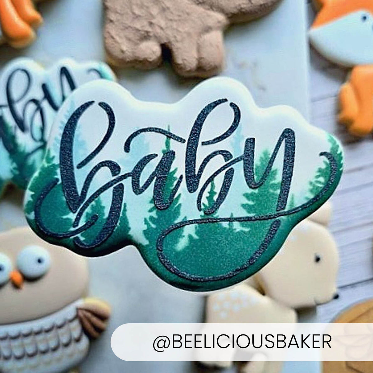 5.5 x 5.5 Stencil Tree Line Stencil