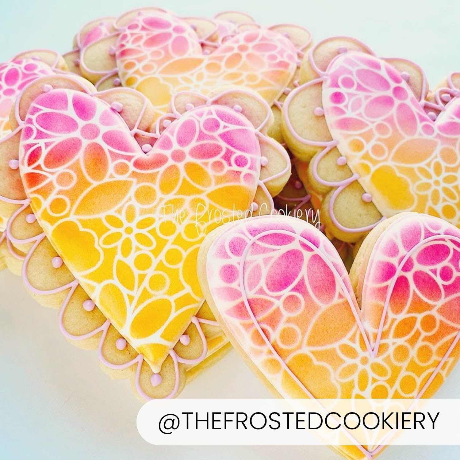 5.5 x 5.5 Stencil Floral Lace Stencil